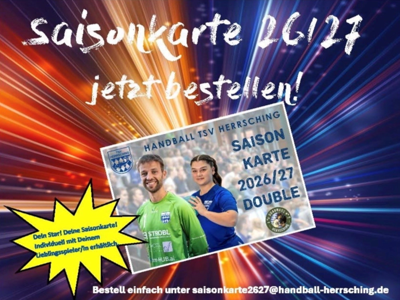 Saisonkarte 26/27 – Jetzt bestellen!